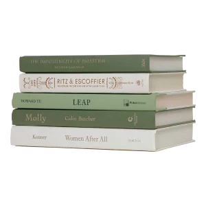 Decorative Books - Ivy Cream Book Stack - 5 Green Books