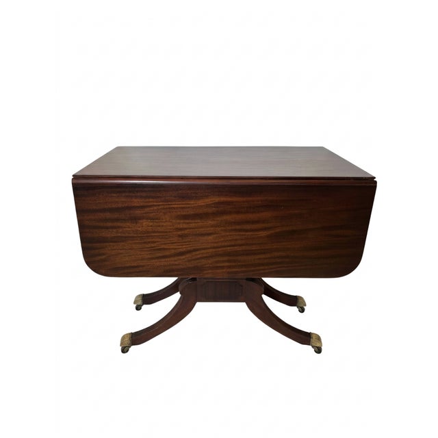 1940s Duncan Phyfe Style Drop Leaf Dining Table For Sale - Image 5 of 10