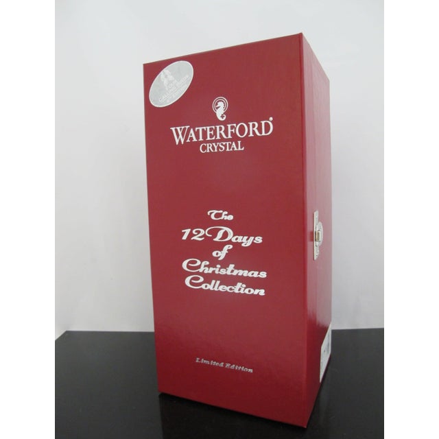 Waterford Crystal 12 Days of Christmas Calling Birds Champagne Flute Charm & Box For Sale - Image 14 of 14
