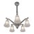 Degue French Art Deco Chandelier 1930s - Stepped Geometric Frosted Glass For Sale