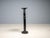Elegant black lacquered pedestal or display stand from the 20th century, featuring a refined architectural composition and...