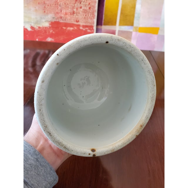 Ceramic Vintage Chinese Porcelain Five Clawed Porcelain Dragon Vase For Sale - Image 7 of 9