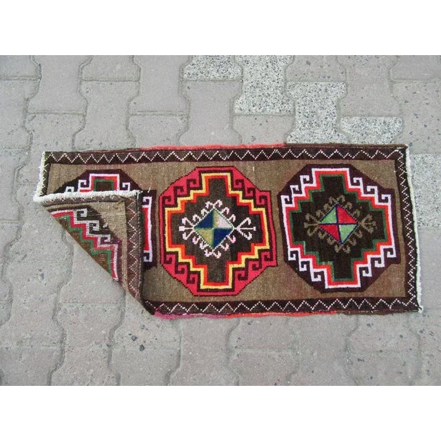 Turkish 1960s Turkish Mini Rug For Sale - Image 3 of 4
