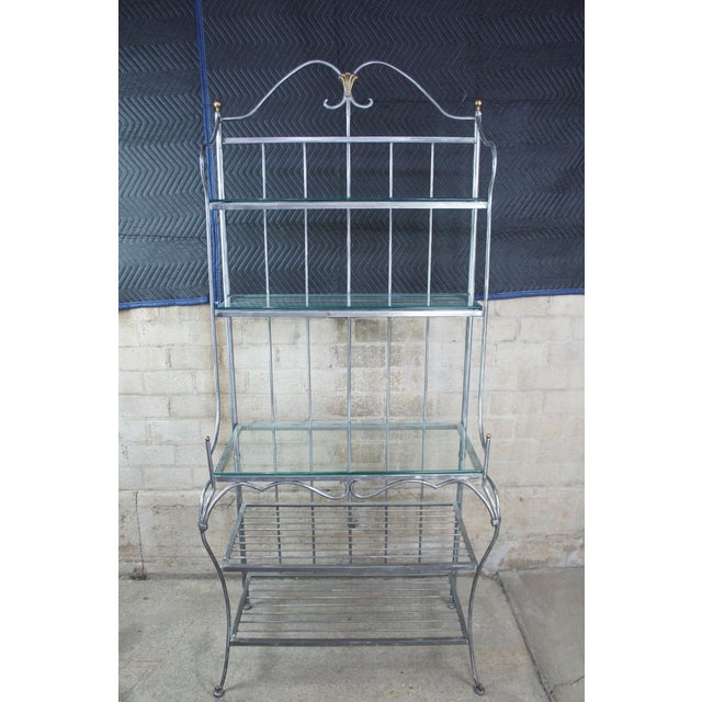 Vintage French Country Ethan Allen Legacy Iron Bakers Rack Chairish