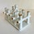 Ceramic Vintage Chinoiserie White Porcelain Pagoda Toast Rack With Gold Accents For Sale - Image 7 of 8
