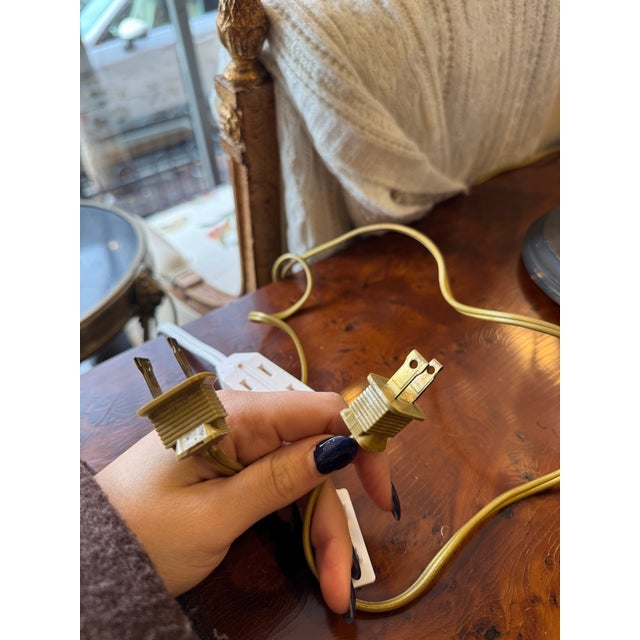 Vintage Neoclassical Patinated Gilt Bronze/Brass Urn Style Lamps For Sale In Boston - Image 6 of 7