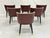 Wood Set of 6 Baxter "Colette" Chairs by Roberto Lazzeroni in Leather Brass For Sale - Image 7 of 18