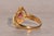 Dos Calle: Oval Ruby and Filigree Ring with Natural Diamonds in Yellow Gold For Sale In Philadelphia - Image 6 of 11