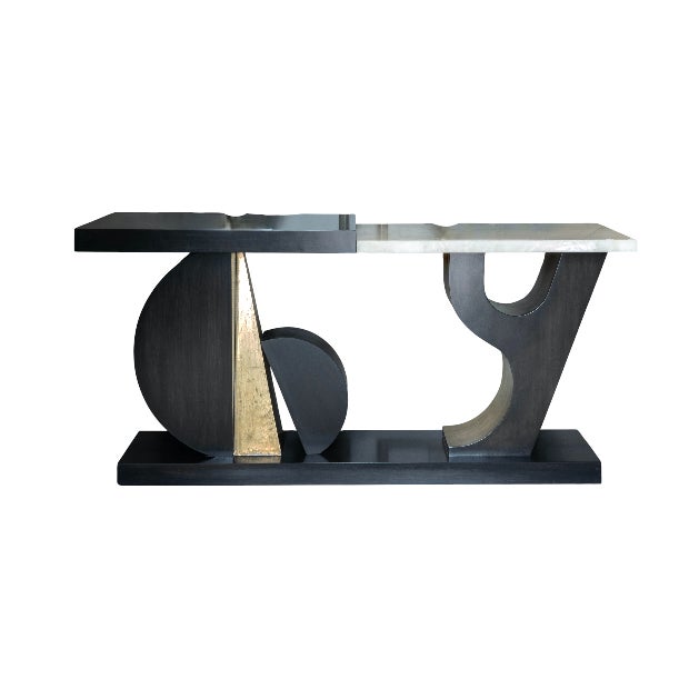 Contemporary Picasso Credenza – One-of-a-Kind Sculptural Wood Credenza For Sale - Image 3 of 6