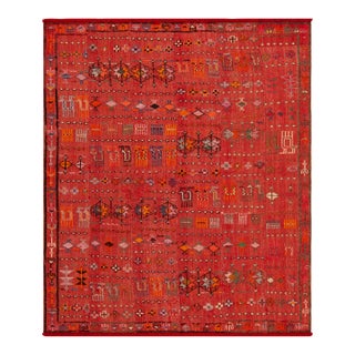Nazmiyal Collection Vintage Persian Gabbeh Flatweave Rug For Sale