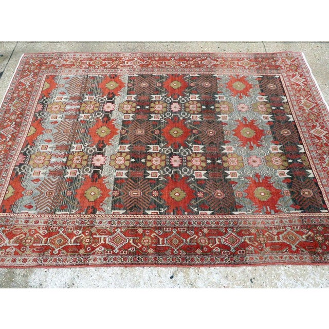 Early 20th Century Galerie Shabab Collection Early 20th Century Persian Senneh Accent Rug For Sale - Image 5 of 7