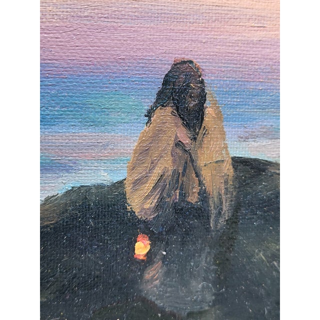 Dennis Sheehan “Shore Stroll, Evening” Original Tonalist Coastal Oil Painting For Sale - Image 11 of 14