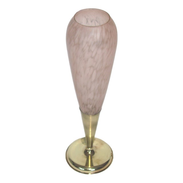 Modern Table Lamp in Brass and Glass, 1960s For Sale