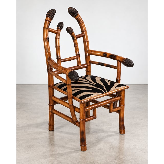 Japanese-Style Armchair by Maison Perret and Vibert, France, 1890 For Sale - Image 3 of 9
