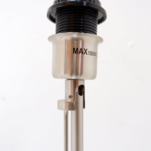 Brushed Steel Table Lamps with Adjustable Rake, Set of 2 For Sale - Image 15 of 16