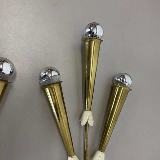 Brass Theatre Wall Light Sconces, Italy, 1950s, Set of 2 For Sale - Image 10 of 18