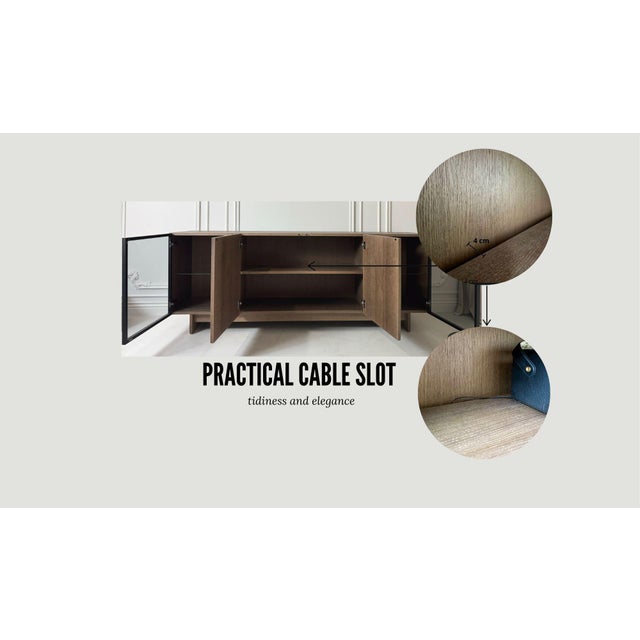 Wood Verto Sideboard Wood Oak & Bio - Dark Walnut Oak For Sale - Image 7 of 11