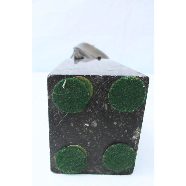 Art Deco Hunting Bird Sculpture on Porphyry Plinth For Sale - Image 12 of 13