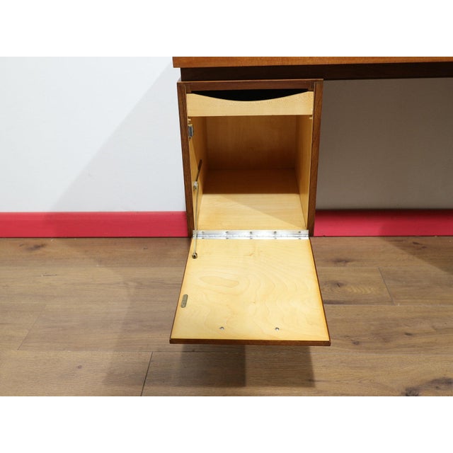 Brown Mid Century Modern Vintage Teak Desk Vanity by White and Newton Danish Style For Sale - Image 8 of 17