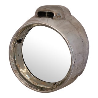 Vintage Airplane Engine Cowl Mirror For Sale