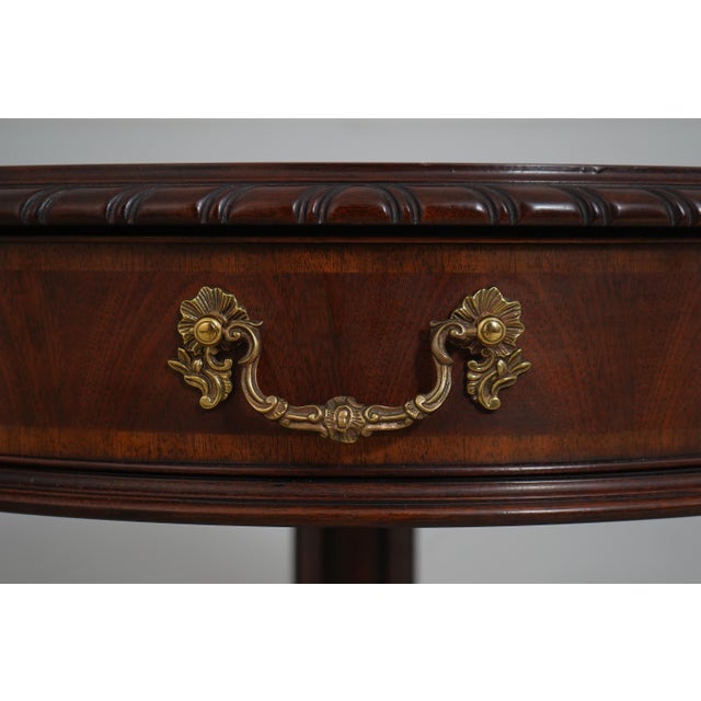Brown Henkel Harris Mahogany Clover Top Table W. Drawer For Sale - Image 8 of 18