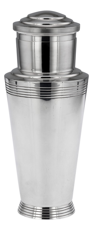 20th Century Art Deco English Silver Plated Cocktail Shaker from Keith Murray, 1936