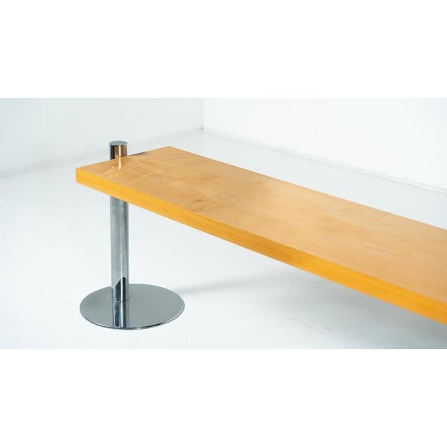Console in Ash Wood and Metal attributed to Sergio Asti for Poltronova, 1970s For Sale - Image 8 of 13
