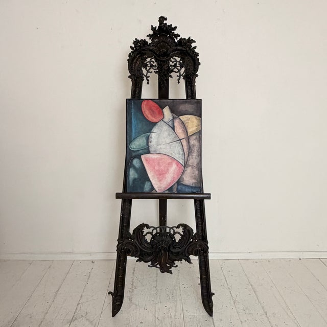 French Rococo Revival Molded Plaster Display Easel, 1880s For Sale - Image 12 of 14