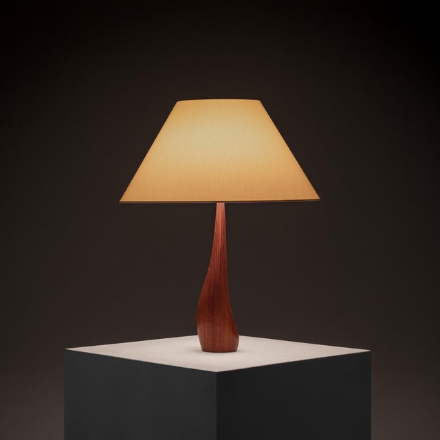 Teak Sculptural Table Lamp by Ernst Henriksen, Denmark, 1960s For Sale - Image 3 of 7