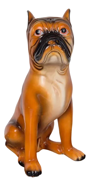 Italian Ceramic Boxer Dog Figurine, 1970s