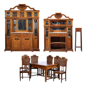 Art Nouveau Dining Room Furniture, 1920s, Set of 10