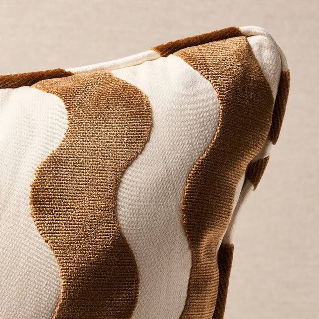 This pillow features The Wave Velvet by Miles Redd for Schumacher with a self welt finish. Pierre Cardin and Yves Saint...
