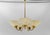 Mid-Century 5-Light Glass & Brass Ceiling Lamp, 1950s For Sale - Image 4 of 16