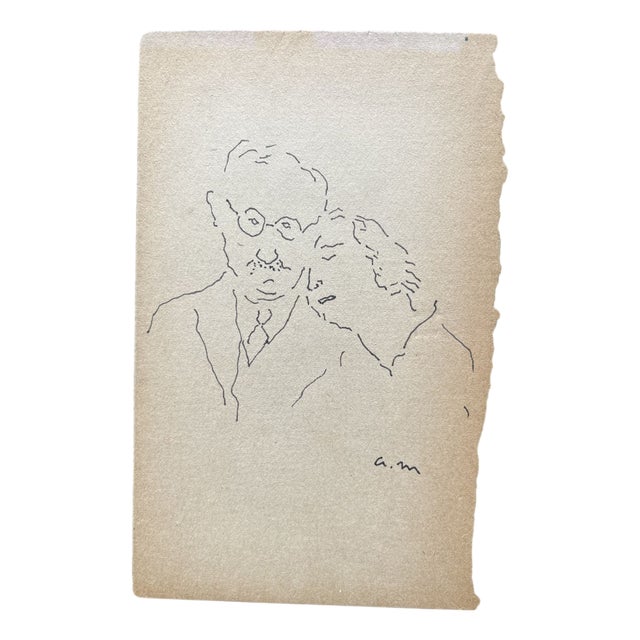 Albert Marquet, Mr and Mrs Marquet, Original Ink Drawing For Sale