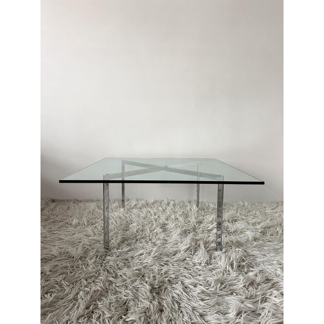 Metal Glass Coffee Table by Mies Van Der Rohe, 1970s For Sale - Image 7 of 7