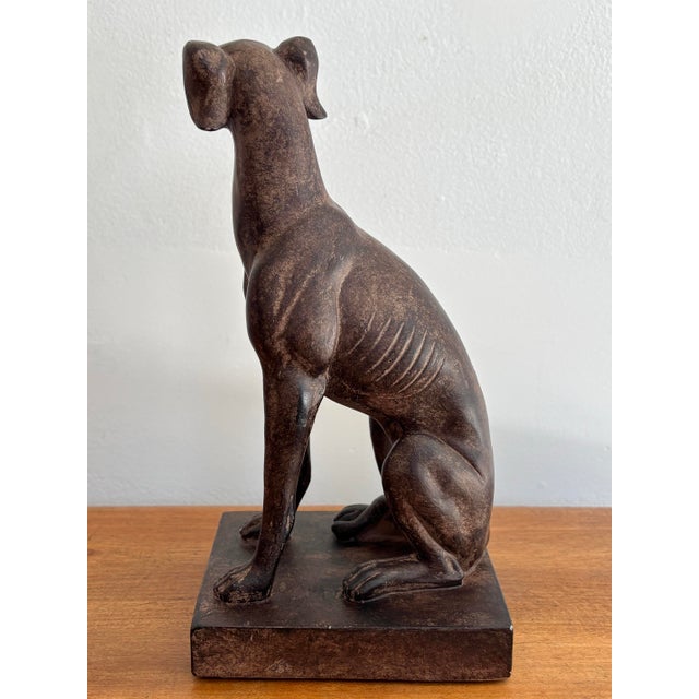 Plastic Late 20th Century Whippet Greyhound Statue For Sale - Image 7 of 10
