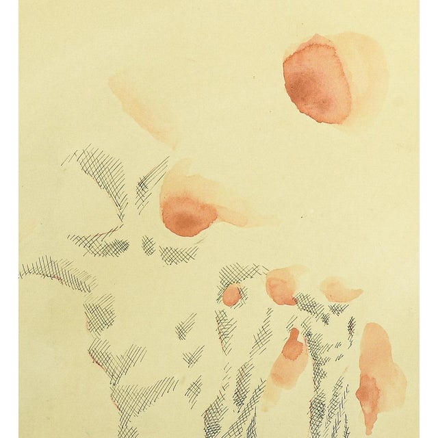 Work on Paper, Italy, 1960, Watercolor & Mixed Media, Framed For Sale - Image 3 of 8