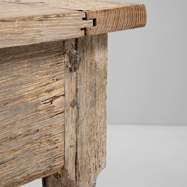 Brown 20th Century French Oak Trestle Dining Table For Sale - Image 8 of 18
