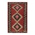 1950s Vintage Shahsavan Persian Kilim in Red, Beige & Black Patterns by Rug & Kilim For Sale