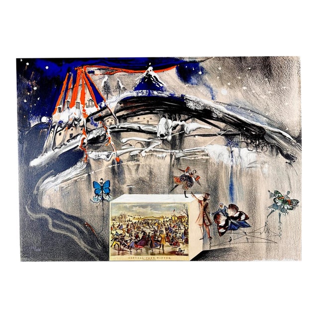 Salvador Dali Currier & Ives New York Central Park Winter For Sale