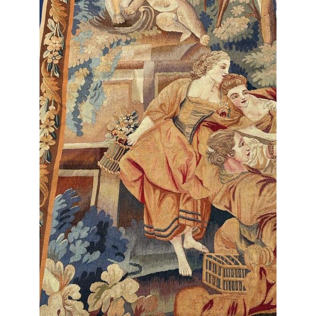 Vintage French Aubusson Tapestry, 1940s For Sale - Image 14 of 18