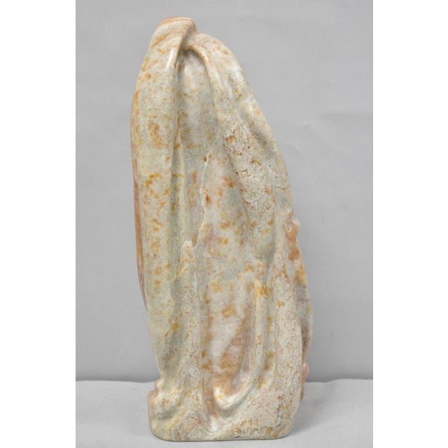 Vintage Seymour Shuren Modern Pink Carved Marble Abstract Nude Figure Sculpture For Sale - Image 13 of 18