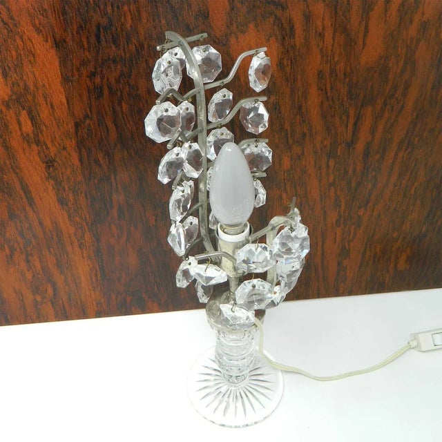 Mid-Century Modern Crystal Glass Table Lamp from Bakalowits Vienna, 1960s For Sale - Image 3 of 9