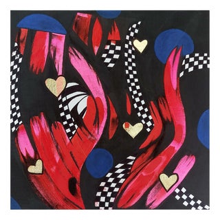 Priscilla Bilijam, Canvas Drift, 2025, Acrylic on Canvas with Metal Leaf For Sale