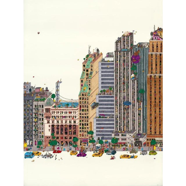 This beautiful intricate, rotring pen and markers on paper, on 350gsm colorset white paper. This piece is framed on a...