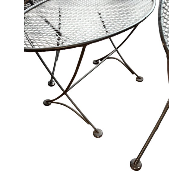 1960s Maurizio Tempestini Salterini Three Piece Clam Patio Set Two Chairs Table Matching, Attributed For Sale - Image 13 of 13