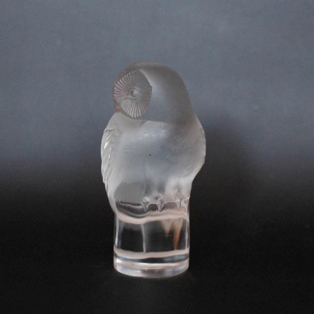 Chouette Paperweight by R. Lalique, 1950s For Sale - Image 6 of 8