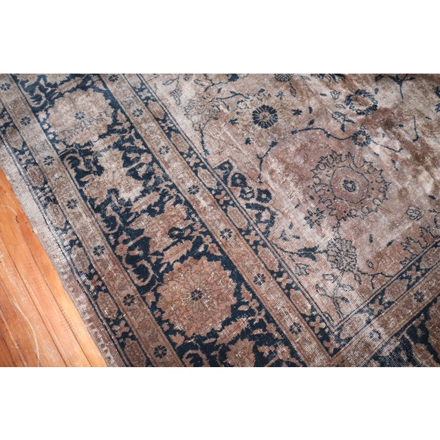 Early 20th Century Zabihi Collection Oversize Distressed Rug - 11'10" x 15'6" For Sale - Image 12 of 12
