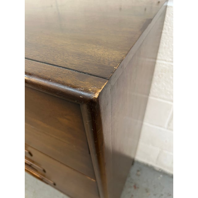 Broyhill "Emphasis" Mid-Century Walnut Highboy Dresser For Sale - Image 16 of 17