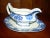 Early 19th Century English Flow Blue Platter, Serving Bowl, & Gravy Bowl With Liner - Set of 3 For Sale - Image 5 of 8